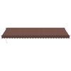 vidaXL Automatic Retractable Awning with LEDs Brown 600x350 cm