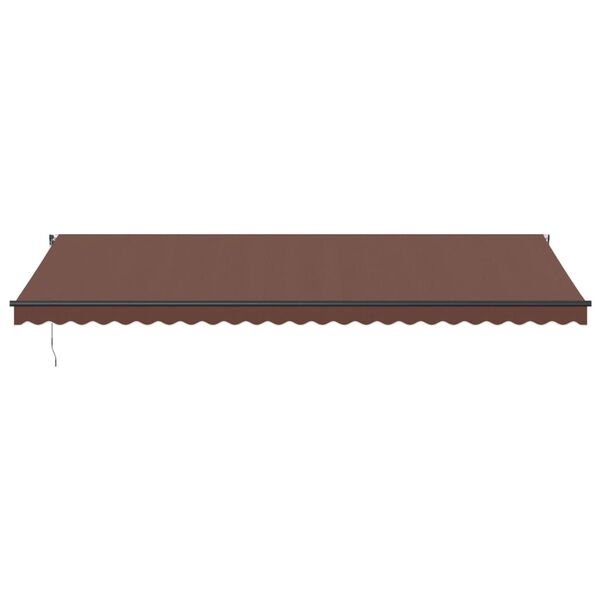 vidaXL Automatic Retractable Awning with LEDs Brown 600x350 cm