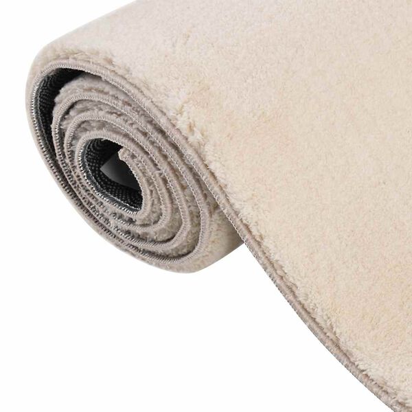 vidaXL Washable Rug Soft Shaggy 160x230 cm Anti Slip Beige
