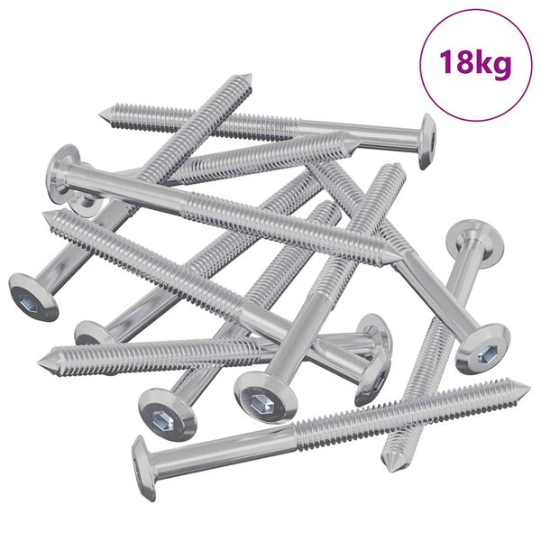 vidaXL Furniture Screws 1200 pcs Silver Steel