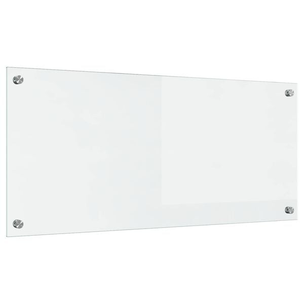 vidaXL Kitchen Backsplash Transparent 90 x 40 cm Tempered Glass