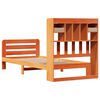 vidaXL Bookcase Bed without Mattress Wax Brown 75x190 cm Small Single Solid Wood Pine