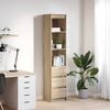 vidaXL Highboard Sonoma Oak 37.5x35x180 cm Engineered Wood