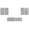 vidaXL 6 Piece TV Cabinet Set Concrete Grey Engineered Wood