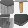 vidaXL Hall Bench with Cushion with Door Grey Sonoma 80 x 38 x 46 cm