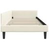 vidaXL Corner Bed Frame with Headboard Cream 90 cm x 190 cm Velvet