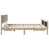 vidaXL Bed frame Brown and light grey 180 x 200 cm Solid pine wood