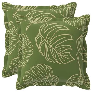 vidaXL Cushion Cover 2 pcs HOUTEN Leaf Design 30 x 30 cm Polyester