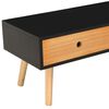 vidaXL TV Cabinet Black 120x35x35 cm Solid Pinewood
