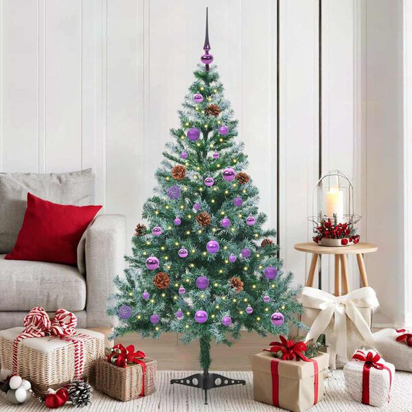 vidaXL Artificial Christmas Tree with Stand Green 150 cm PVC and Steel