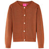 vidaXL Kids' Cardigan Knitted Cognac 140