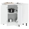 vidaXL Kitchen Corner Base Cabinet Kalmar White Engineered Wood
