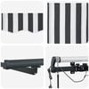 vidaXL Automatic Retractable Awning with LEDs Anthracite&White 500x300 cm