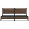 vidaXL Metal Bed Frame without Mattress Brown Oak 200x200 cm