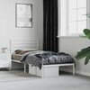 vidaXL Metal Bed Frame without Mattress with Headboard White 90x190cm