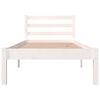 vidaXL Bed Frame without Mattress 75x190cm White Small Single
