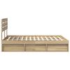 vidaXL Bed Frame with Headboard Sonoma 160 x 200 cm Solid Pine Wood