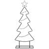 vidaXL Metal Christmas Tree with Stand Black 90 cm Steel