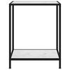 vidaXL Console Table White 60x35x75 cm Tempered Glass