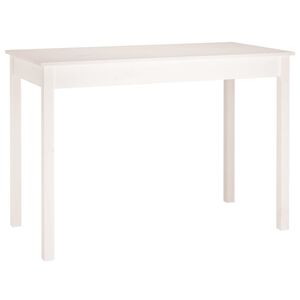 vidaXL Dining Table White 110x55x75 cm Solid Wood Pine