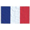 vidaXL France Flag | Blue, White, Red | 68D 100% Polyester | 90x150 cm | Durable