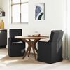 vidaXL Dining Chairs 2 pcs Black 57 x 67 x 98 cm Fabric