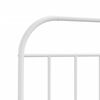 vidaXL Metal Bed Frame without Mattress with Headboard White 107x203cm