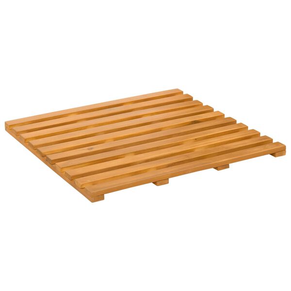 vidaXL Bath Mat Plain Brown 50 x 48 cm Wood