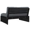 vidaXL Middle Sofa Black 120x80 cm Solid Wood Pine