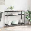 vidaXL Console Table Black Oak 100 x 29 x 75 cm Engineered Wood