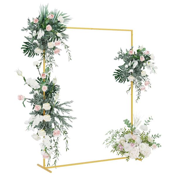 vidaXL Wedding Arch Gold 150 x 49.5 x 200 cm Steel