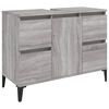 vidaXL 3 Piece Bathroom Furniture Set Grey Sonoma Engineered Wood