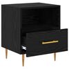 vidaXL Bedside Table 2 pcs Black 40 x 35 x 47.5 cm Engineered Wood