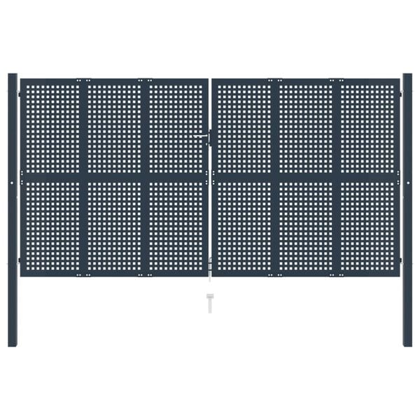 vidaXL Fence Gate Anthracite 404x200 cm Steel