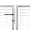 vidaXL Garden Gate Steel 350x150 cm Silver