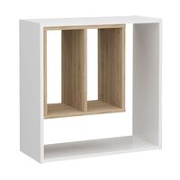 FMD Wall-mounted Shelf with 3 Open Compartments 58.3x24.4x58.6 cm