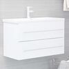 vidaXL Sink Cabinet with Built-in Basin White Engineered Wood