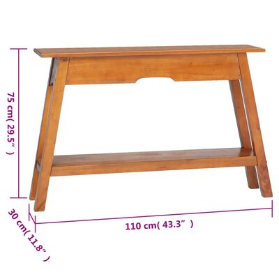 vidaXL Console Table 110x30x75 cm Solid Wood Mahogany
