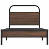 vidaXL Bed Frame without Mattress 100x200 cm Brown Oak Engineered Wood
