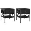 vidaXL Bedside Tables 2 pcs Black 40x42x45 cm Engineered Wood