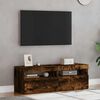 vidaXL TV Cabinets 2 pcs with LED Lights Smoked Oak 60x35x40 cm