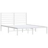 vidaXL Metal Bed Frame without Mattress with Headboard White 160x200cm