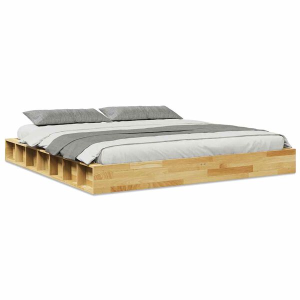 vidaXL Bed Frame without Mattress 180x200 cm Solid Wood Oak