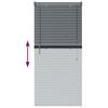 vidaXL Window Blind with Curtains Manual Dark grey Aluminium