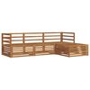 vidaXL Outdoor Sofa Set 4 pcs Natural Solid Acacia Wood
