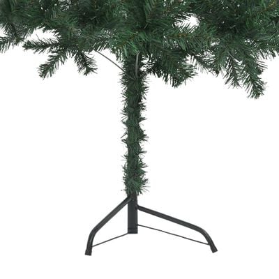 vidaXL Corner Artificial Pre-lit Christmas Tree Green 150 cm PVC