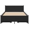 vidaXL Bed Frame with Drawers without Mattress Black 75x190 cm Small Single