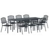 vidaXL Garden Dining Set 9 pcs Anthracite Steel