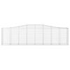 vidaXL Arched Gabion Baskets 15 pcs 400x50x100/120 cm Galvanised Iron