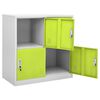vidaXL Locker Cabinets 2 pcs Light Grey and Green 90x45x92.5 cm Steel